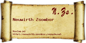 Neuwirth Zsombor névjegykártya